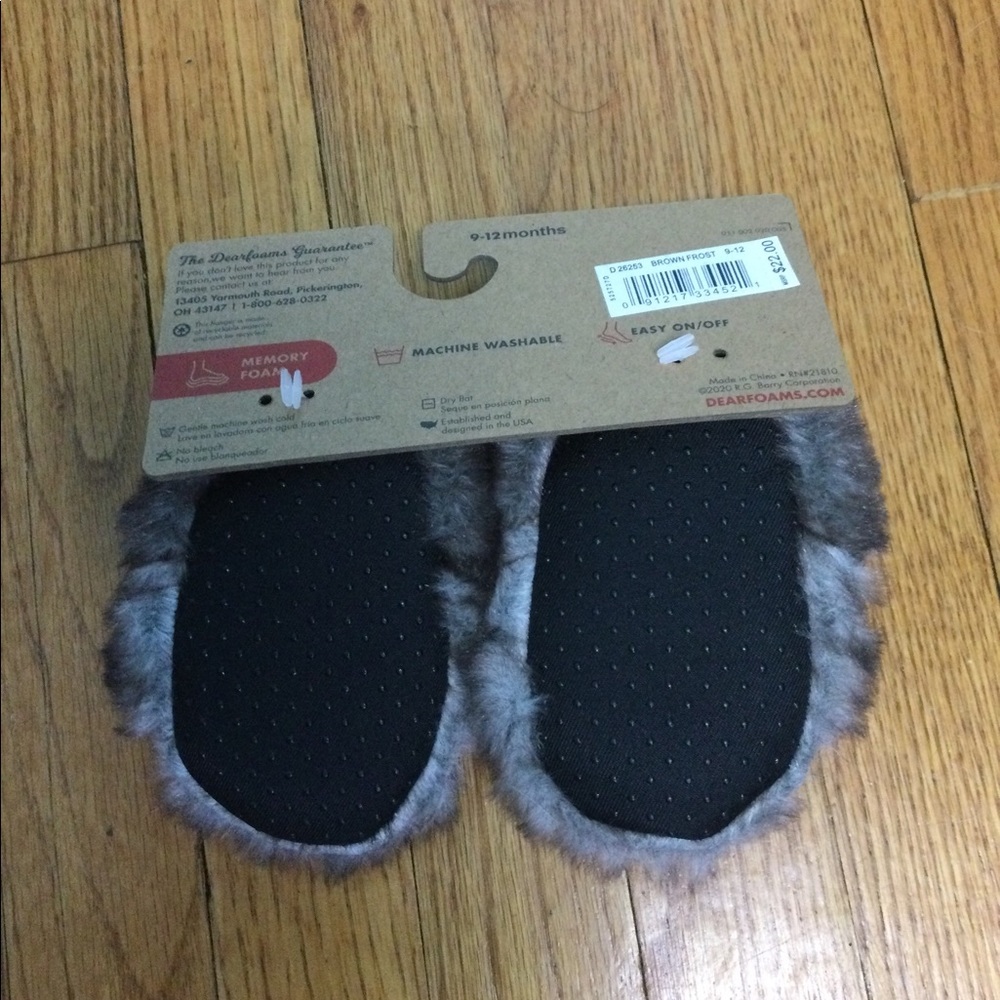 Baby Bear Slippers 9 - 12 Mo Dearfoams Holiday NWT - Picture 8 of 8
